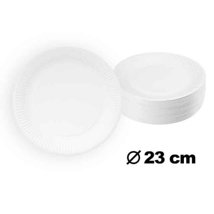 Papp-Teller - Rund - Ø23 cm 271607 - 100Stk.