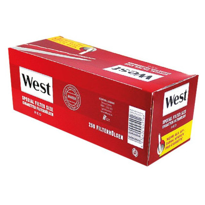 West Spezial ROT - Zigaretten-Hülsen -   250er