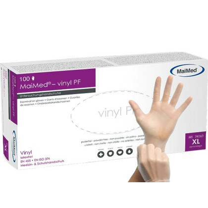 Vinyl- Handschuhe "UNGEPUDERT" XL - 100 Stk.