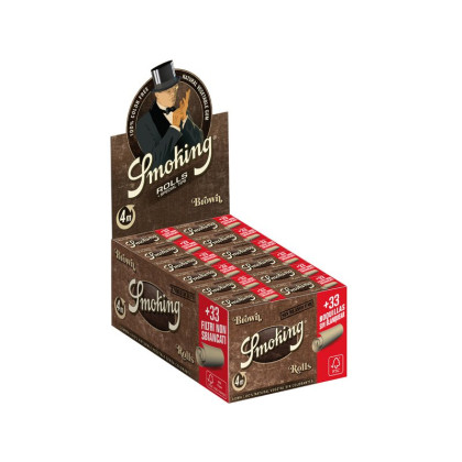 Smoking Brown Rolls Unbleached Tips 33 Stck.
