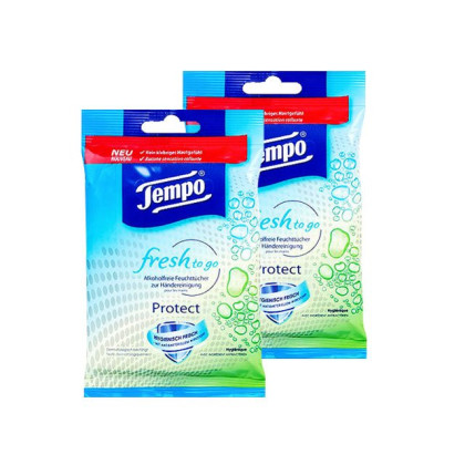 Tempo Feuchttücher "Fresh to go Protect"