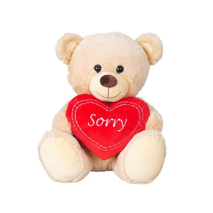 Plüsch-Bär "Sorry" mit Herz - 30cm