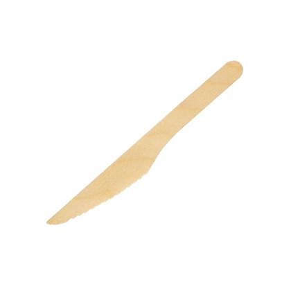 Gewachstes Holzbesteck - Messer - 16 cm