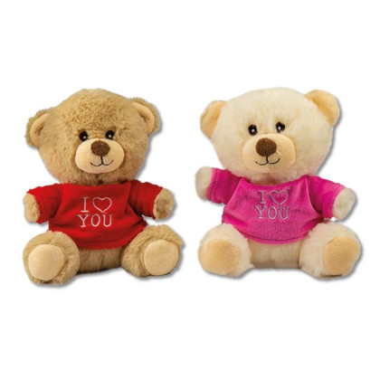 Plüsch-Bär "Bella" m. Schriftzug "I Love You" - 16 cm