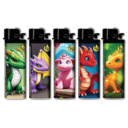 TobaliQ Reibrad Feuerzeug "Sweet Dragons"