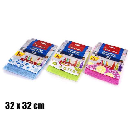 Microfaser "Universaltuch" mit Motive  32 x 32 cm - 2er Pack