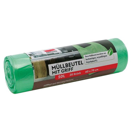 Müllbeutel 35 ltr. 25 Stck. mit Griff  54x63 cm grün