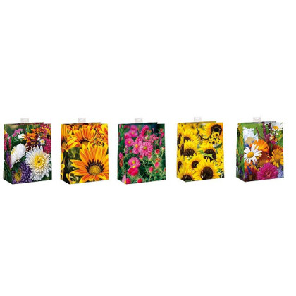 Geschenktüte mittel 5 Motive á 2 Geschenktaschen Serie "Blumen"