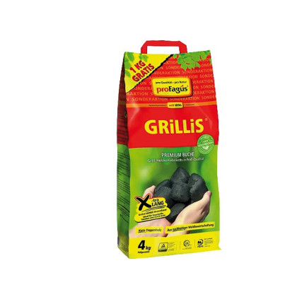 Sommer-Hit Grillis 4 Kg zum 3 Kg Preis Briketts PALETTE