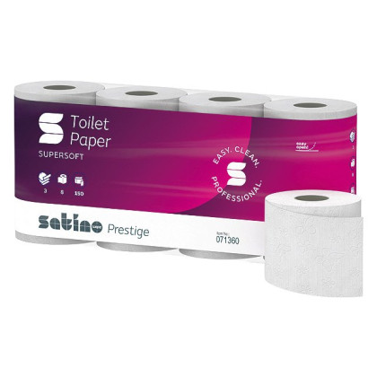 Toilettenpapier Satino prestige 8x150 3lg. Schmetterling PALETTE