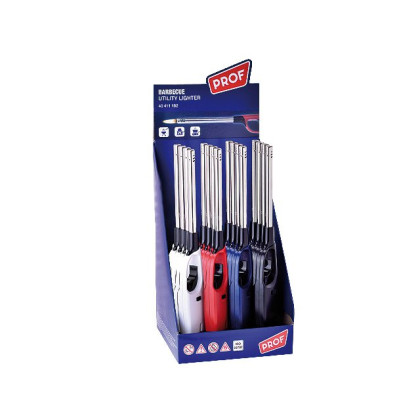 Stabfeuerzeug ca. 27cm , farbig sortiert. Im Display