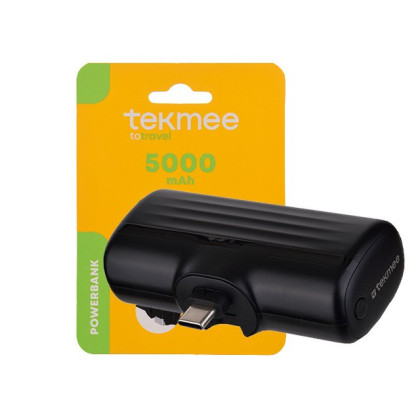 Tekmee Mini Powerbank Typ-C 5000 mAh Schwarz