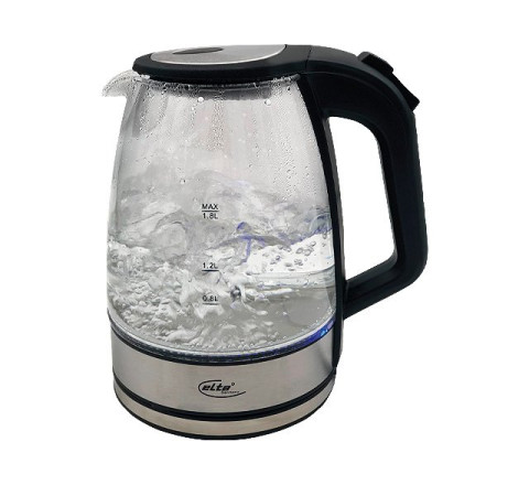 Elta Glas Wasserkocher 1,8L, 2200W LED- blue light GWK-2200.2