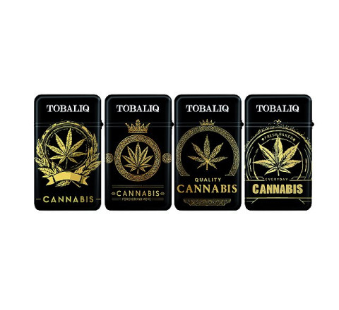 TobaliQ Jet Flame Rubber "Gold Cannabis"